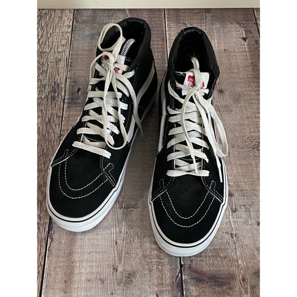 Vans Other - Vans Sk8 Hi Suede Sneakers Mens Size 8 Womens Size 9.5 Black White